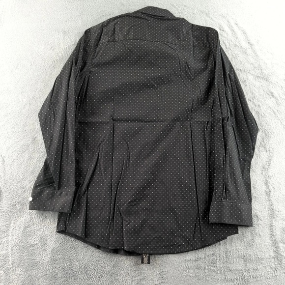 Grafton Shirt Mens Large 16.5 Slim Fit Black Geometric Button Up Dress Shirt - Picture 3 of 7